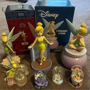 Disney Tinker Bell Glass Art Collection - Green and Purple